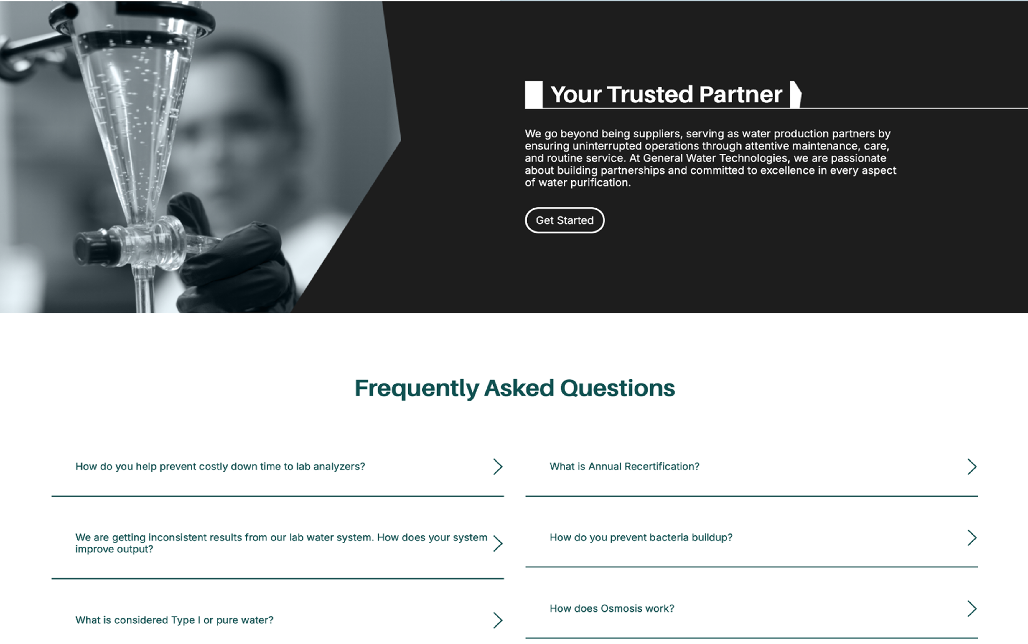 General Waters website preview 2
