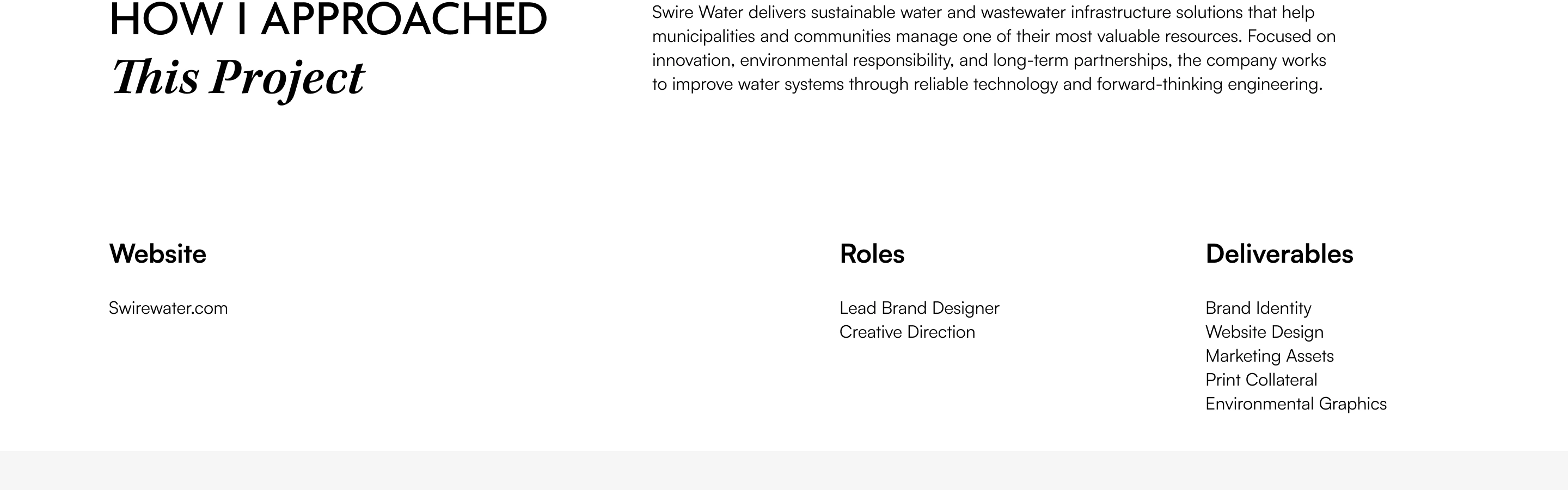 Swire Water design