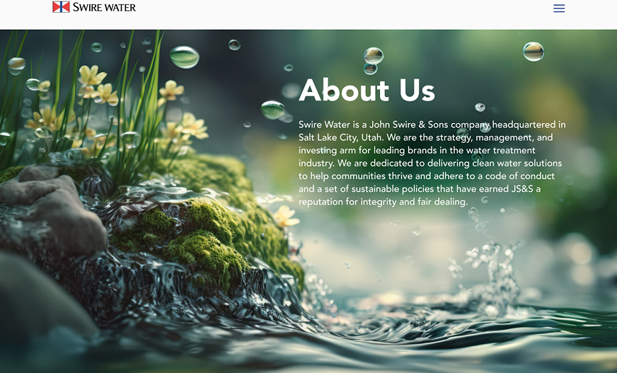 Swire Water website preview 2