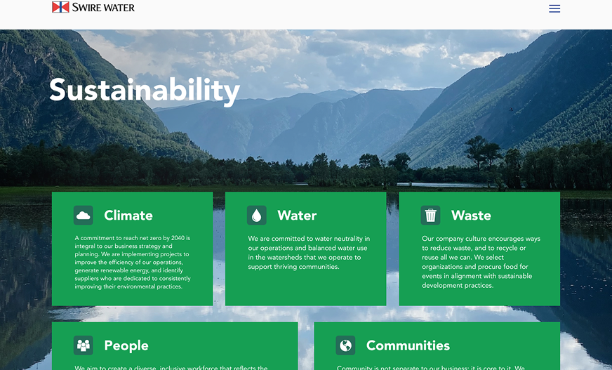 Swire Water website preview 3
