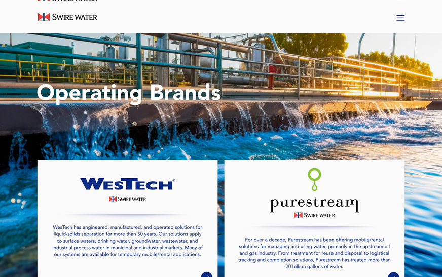 Swire Water website preview 4