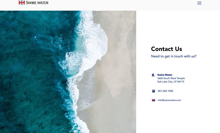 Swire Water website preview 5
