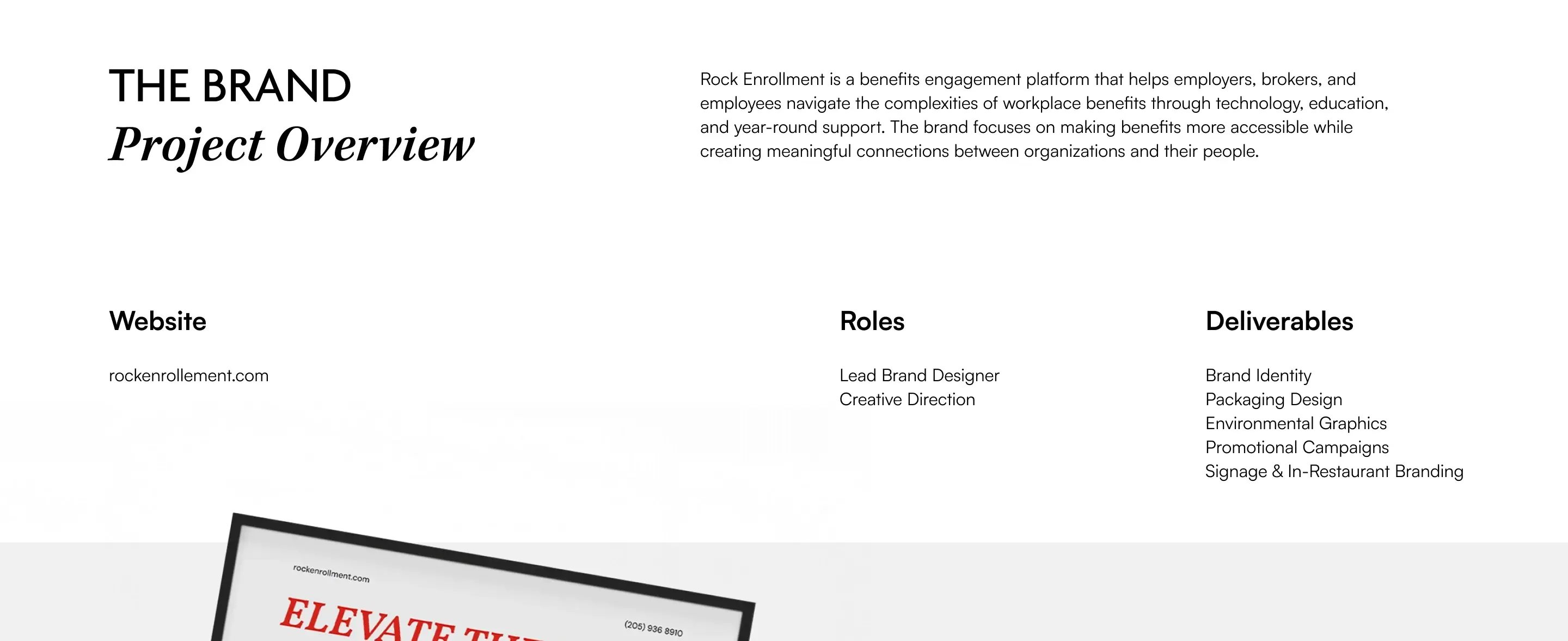 Rock Enrollment design