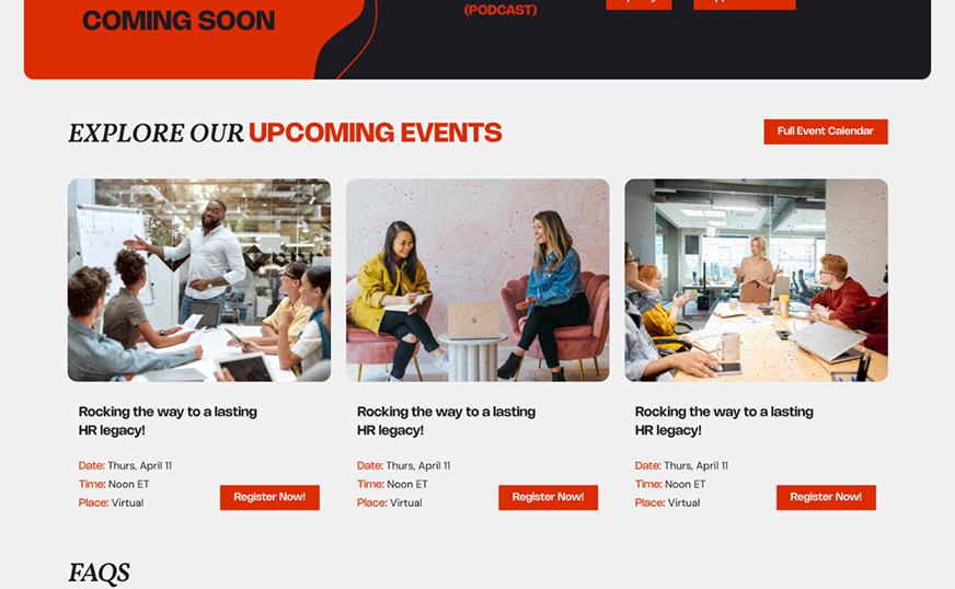 Rock Enrollment website preview 3